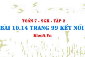 Bài 10.14 trang 99 Toán 7 Kết nối tri thức Tập 2